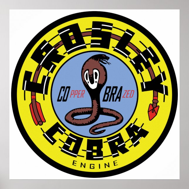 Crosley Cobra Engine vintage sign reproduction (Front)