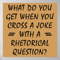 Cross A Joke With Rhetorical Question Funny Poster