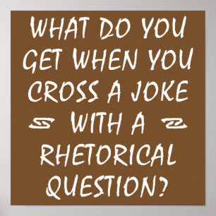 Cross A Joke With Rhetorical Question Funny Poster