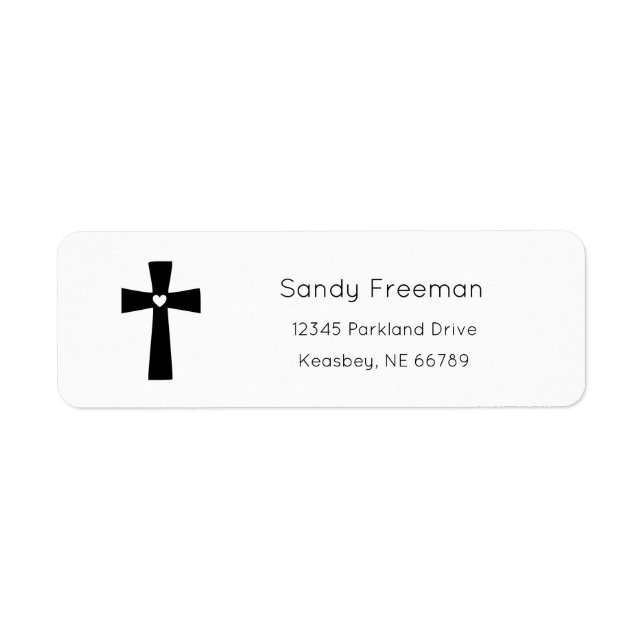 Cross Address Labels, Church Address Labels (Front)