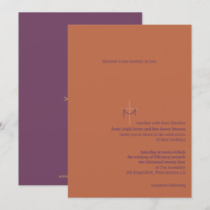 Cross and Cloth Wedding Invitation