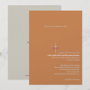 Cross and Cloth Wedding Invitation