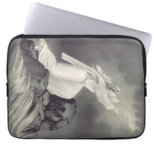 Cross and Crown Christian symbol Laptop Sleeve