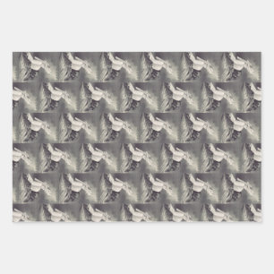 Cross and Crown Christian symbol Wrapping Paper Sheet