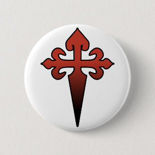 Cross and Dagger 6 Cm Round Badge