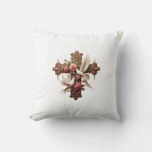 Cross and Doves PNG Clipart - Religious Christian Cushion