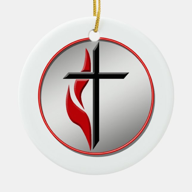 CROSS AND FLAME ORNAMENT (Front)