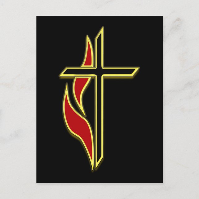 CROSS AND FLAME POSTCARD (Front)
