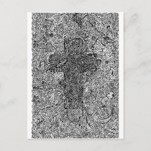 Cross and Symbols Postcard