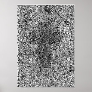 "Cross and Symbols" Poster