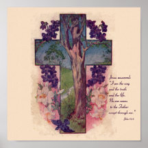 Cross and Tree Christian Print