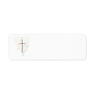 cross and wings address label