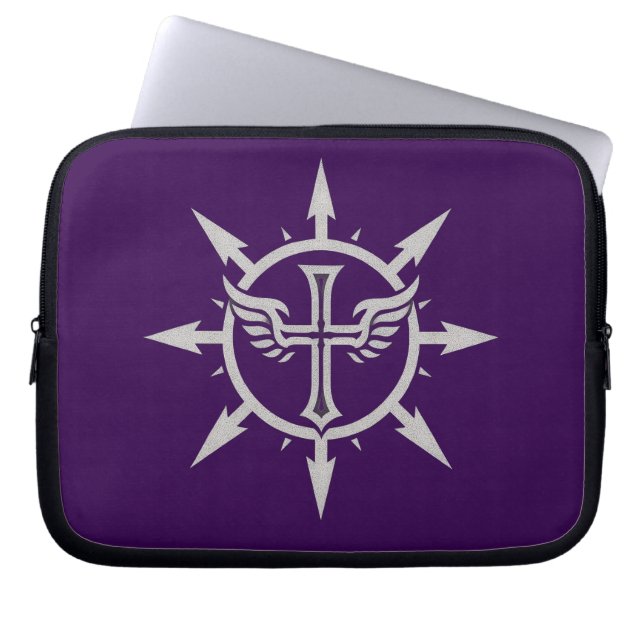 "Cross and Wings Emblem" Electronics Bag (Front)