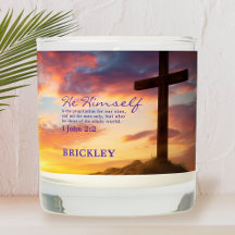 Cross at Dusk Scripture Personalised