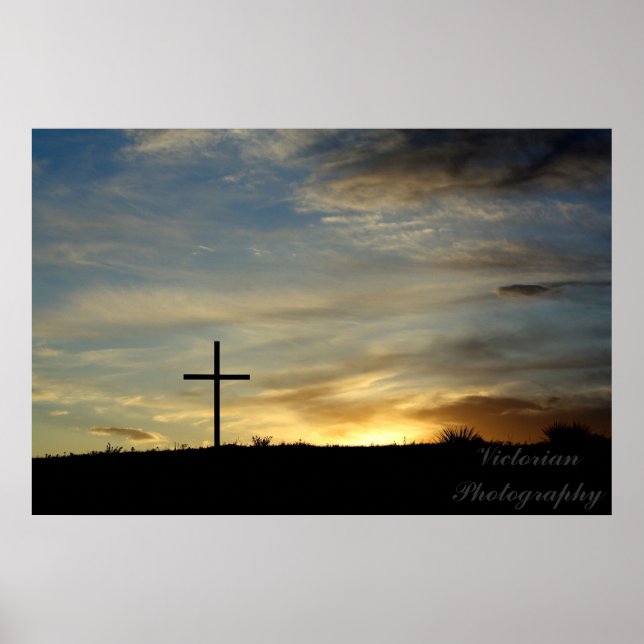 Cross at Sunset Poster (Front)
