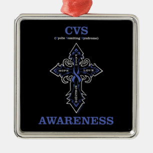 Cross/Awareness...CVS Metal Tree Decoration