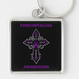 Cross/Awareness...Fibro Keychain
