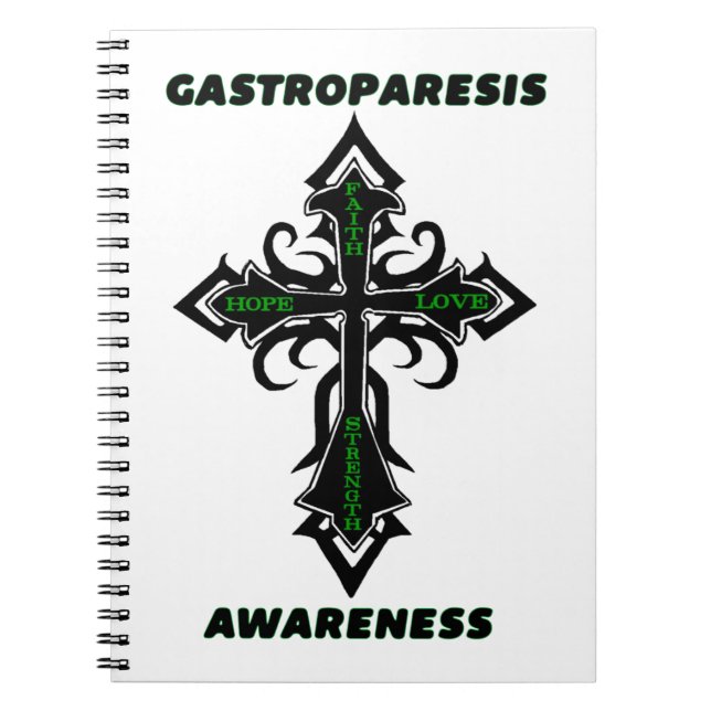 Cross/Awareness...Gastroparesis Spiral Notebook (Front)