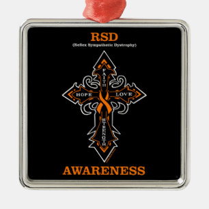 Cross/Awareness...RSD Metal Tree Decoration