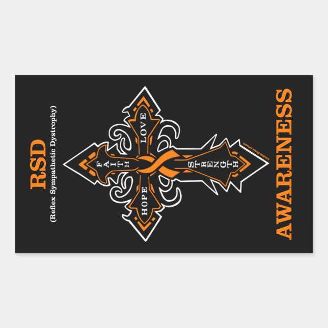 Cross/Awareness...RSD Rectangular Sticker (Front)