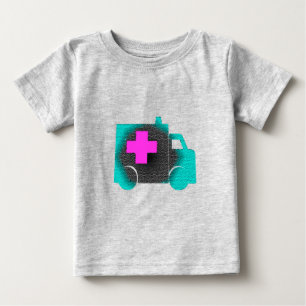 cross blue ambulance nurse emt doctor medical baby T-Shirt
