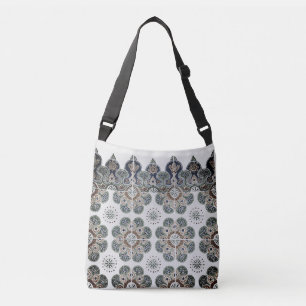 Cross Body Bag black and turquoise