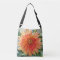 Cross body bag with orange dahlias
