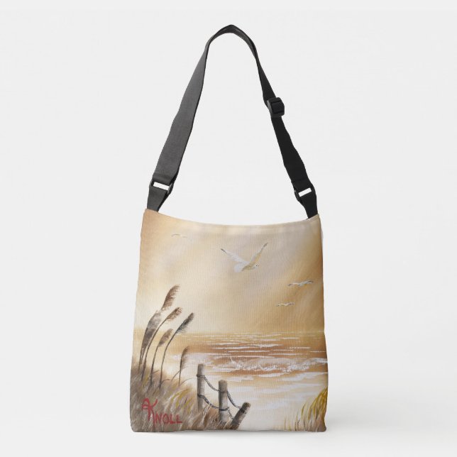 Cross-Body Bag with Seascape (Front)