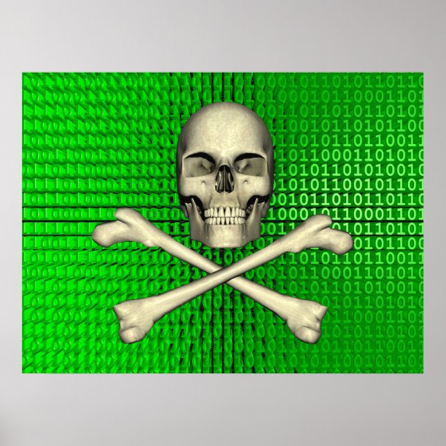 Cross Bones on Binary Poster (Front)