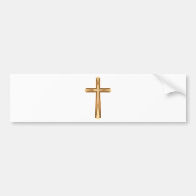 Cross Bumper Sticker (Front)
