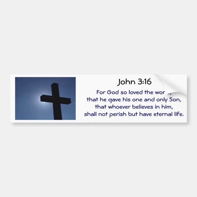 Cross Bumper Sticker (Front)