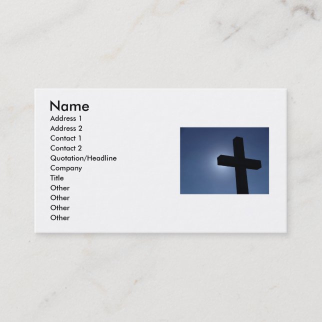 Cross Business Card (Front)