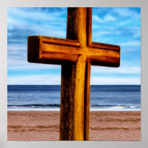 Cross by the Waves Poster