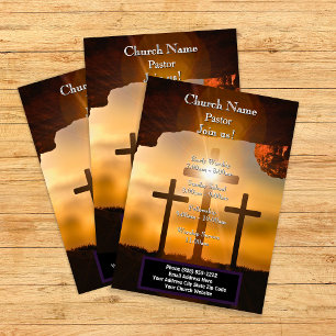 Cross Calvary Easter, Join Us Services Flyer