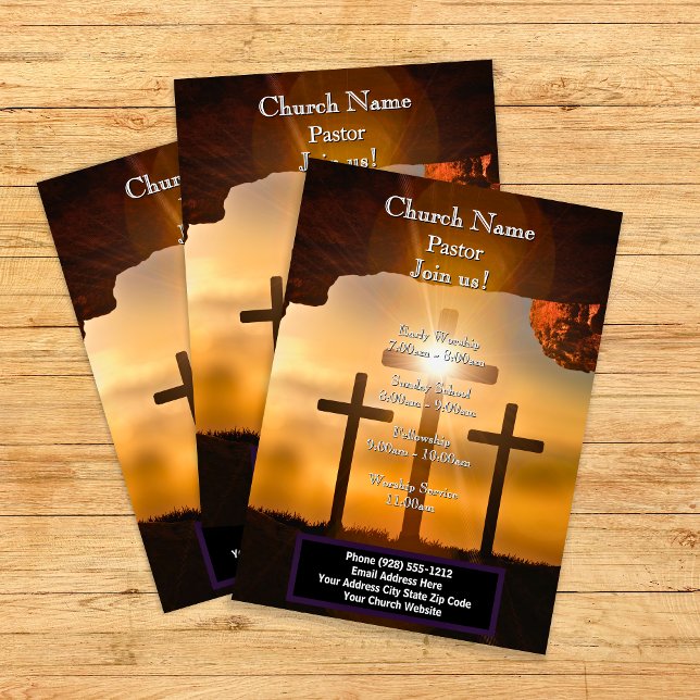 Cross Calvary Easter, Join Us Services Flyer (Cross Calvary Easter, Join Us Services Flyer)