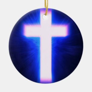 Cross Ceramic Tree Decoration