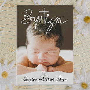 Cross Christening Religious Baptism Invitation