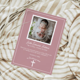 Cross Christian Baby Memorial Funeral Invitation