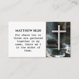 Cross Christian BIBLE Verse Business Card