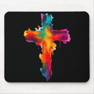 Cross Christian Religious Believe Blessed Faith Gr Mouse Pad