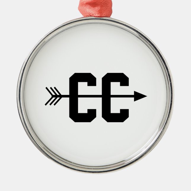 Cross Country CC Metal Tree Decoration (Front)