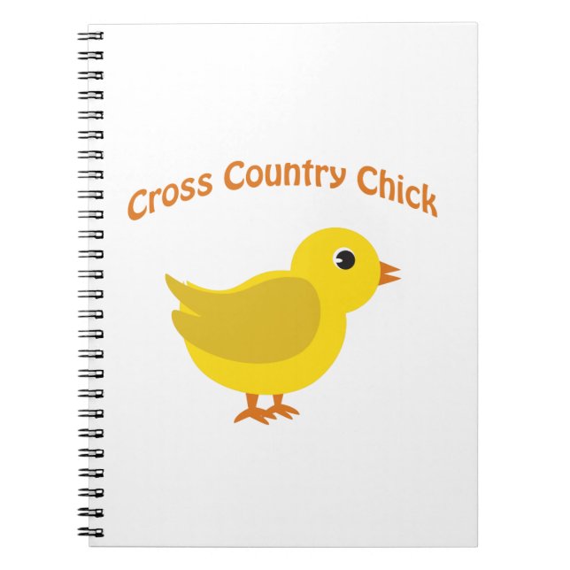 Cross country Chick Spiral Notebook (Front)