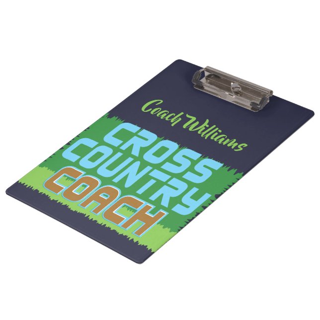 Cross Country Coach Personalised Clipboard (Angled)