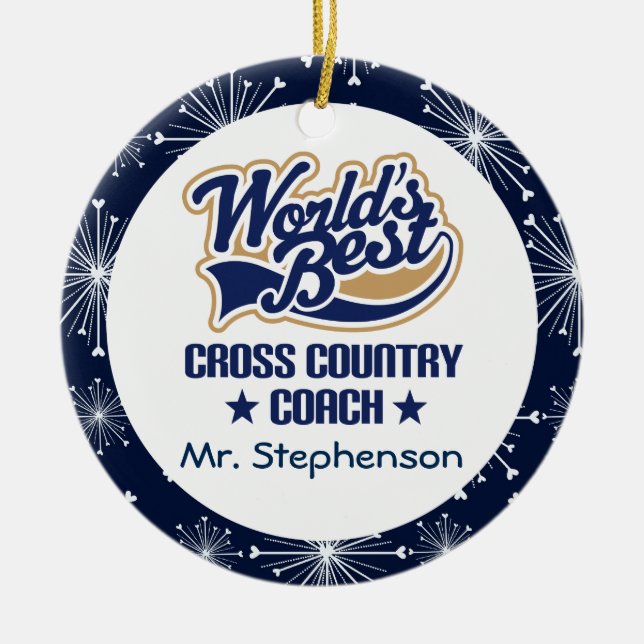 Cross Country Coach Personalised Ornament (Front)