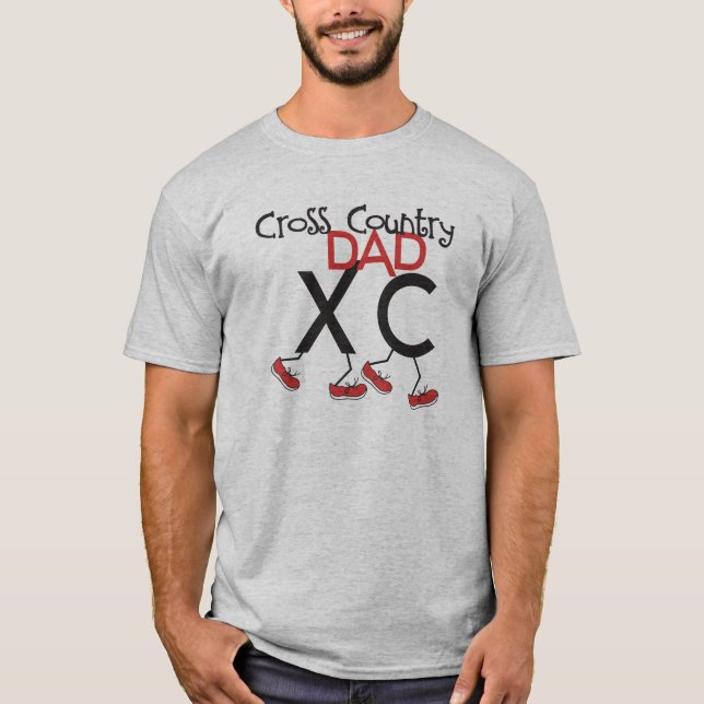 Cross Country Dad - XC Runner Father T-Shirt (Front)