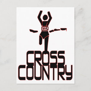 CROSS COUNTRY FINISH LINE RUNNER POSTCARD
