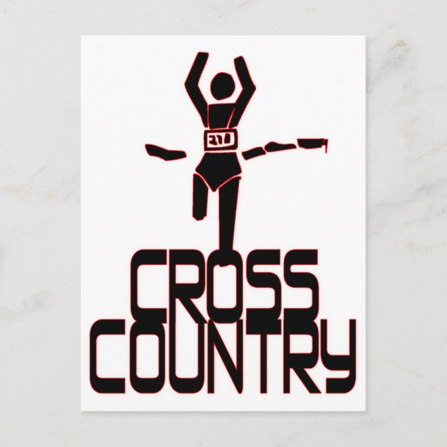 CROSS COUNTRY FINISH LINE RUNNER POSTCARD (Front)