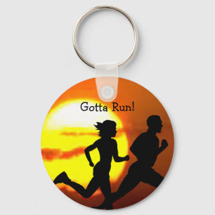 CROSS COUNTRY - GOTTA RUN - STAMP - SUNSET KEY RING