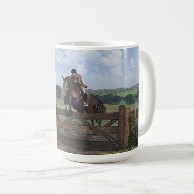 Cross Country - Jumping Horse Mug (Front Right)