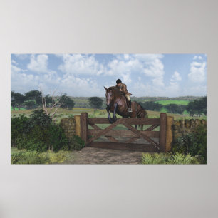 Cross Country - Jumping Horse Print